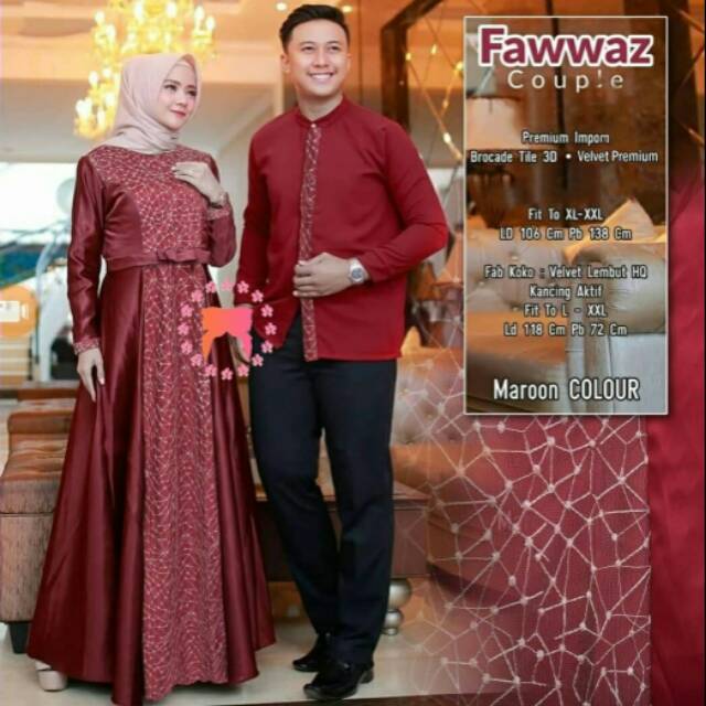 Fawwaz couple/ set cp fawwaz/ couple Muslim terbaru