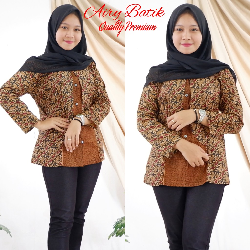 Argana Batik  BLOUSE ATASAN  WANITA  Shopee  Indonesia