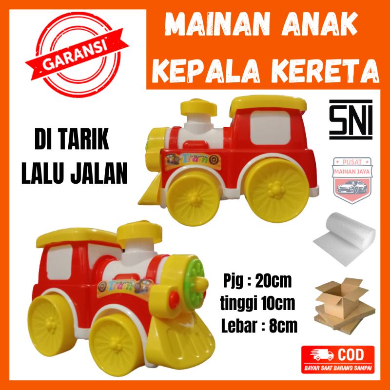 Mainan anak kepala kereta api Thomas kereta dorong bisa di tarik LT68