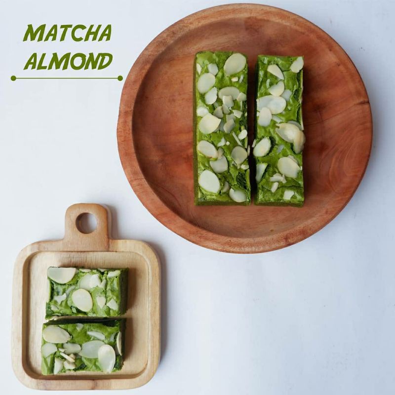 

Matcha Almond Brownies