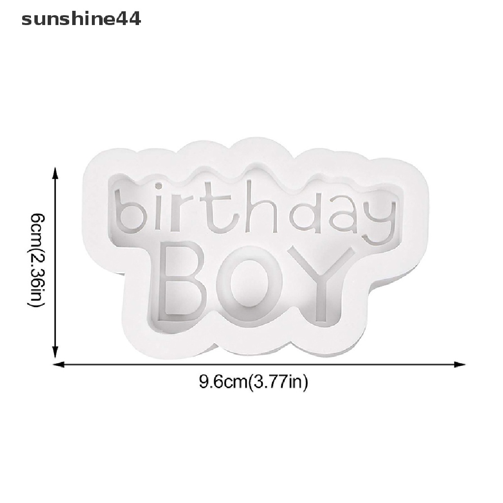 Sunshine DIY Cetakan Dengan Bahan Anti-Lengket Dan Bentuk Tulisan Happy Birthday Untuk Kue