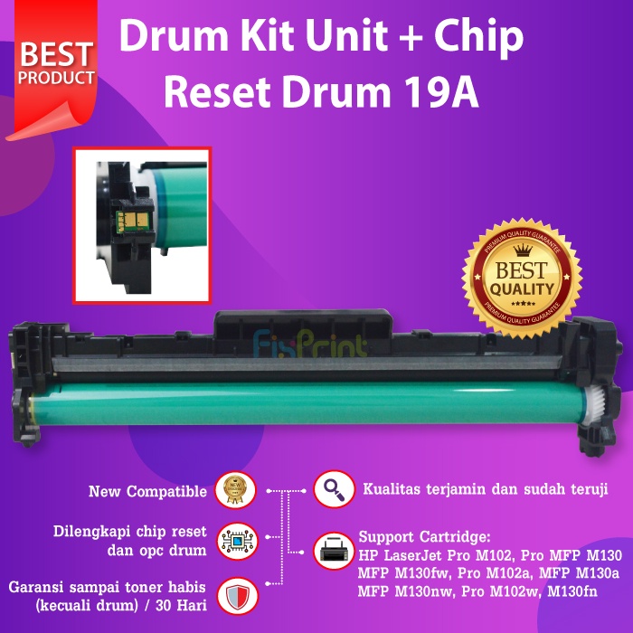 Imaging Drum Kit Unit 19A CF219A For Printer HP Laserjet M102a M102w M130a M130nw M130fn M130fw Chip