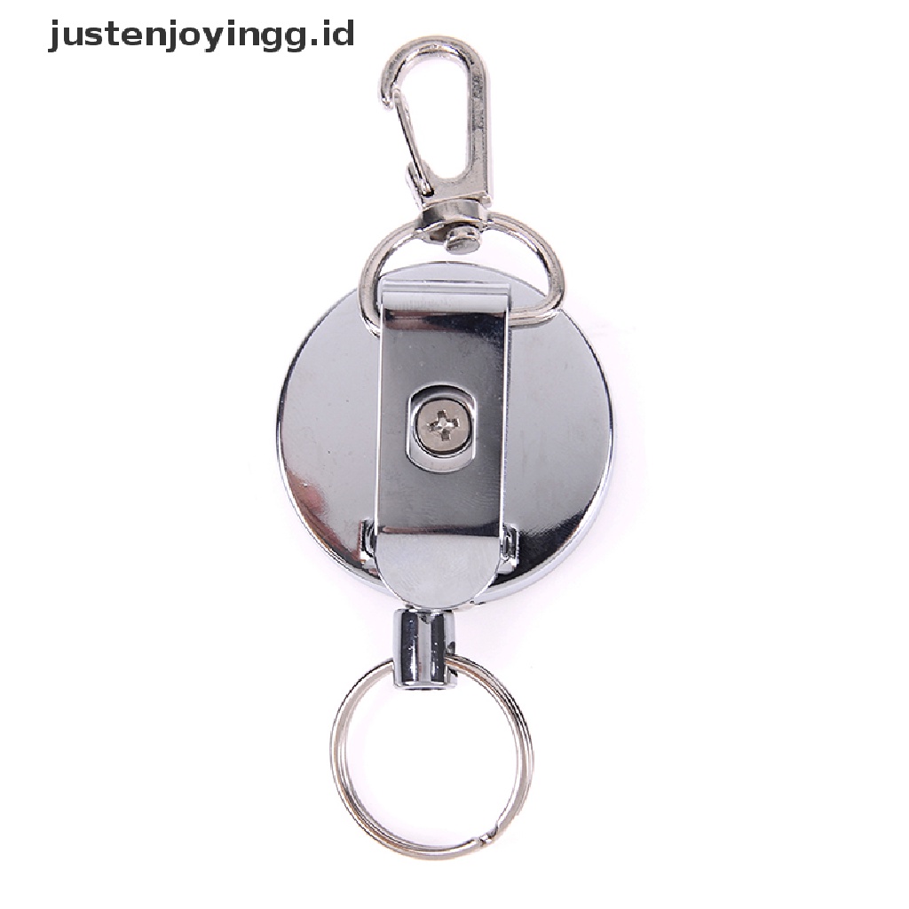 // justenjoyingg.id // Resilience steel wire rope elastic keychain sporty retractable alarm keychain  ~