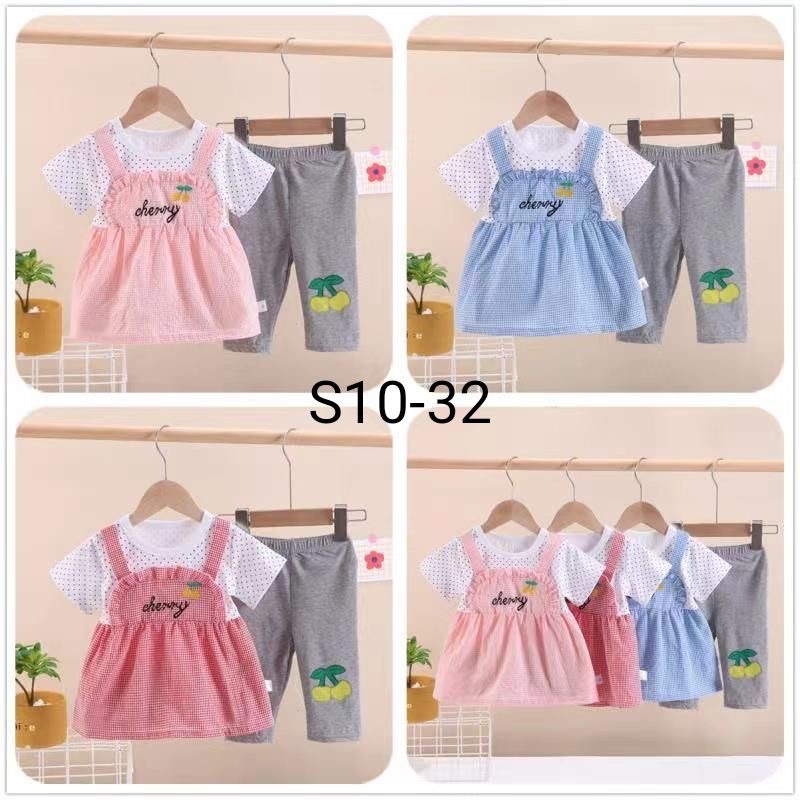 SETELAN BAJU KODOK ANAK PEREMPUAN IMPORT 1-3 TAHUN