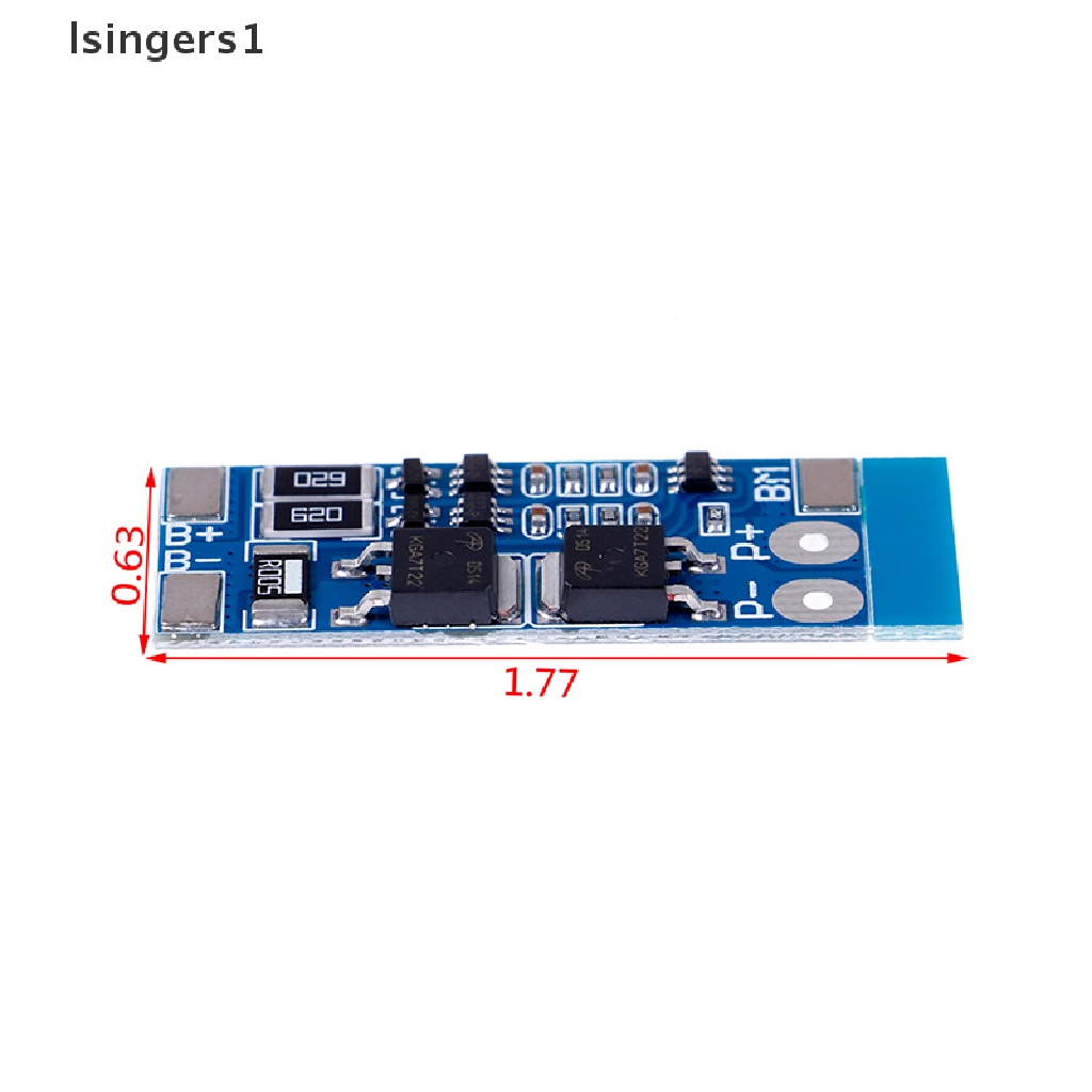 (lsingers1) Papan Pelindung charger Baterai Lithium Li-ion 18650 2S 8A 7.4V balance BMS