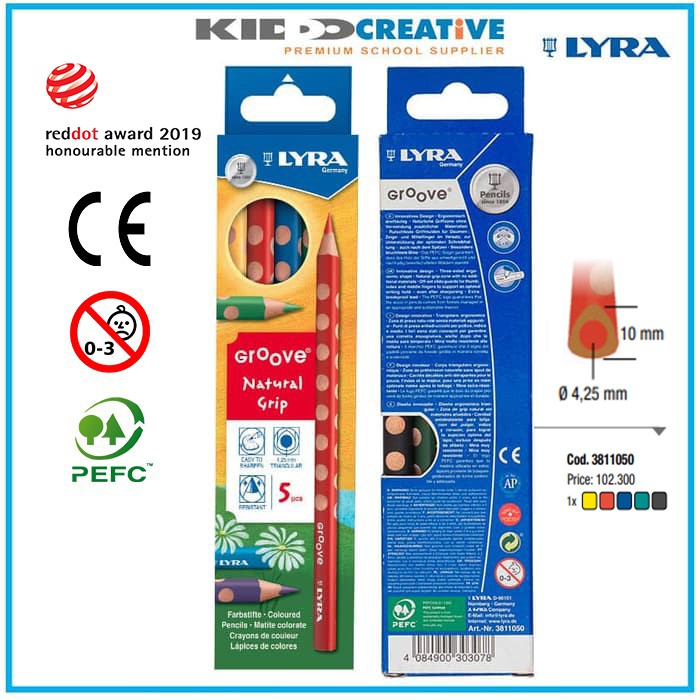 

LYRA GROOVE PENCIL CARDBOARD BOX 5 COLS