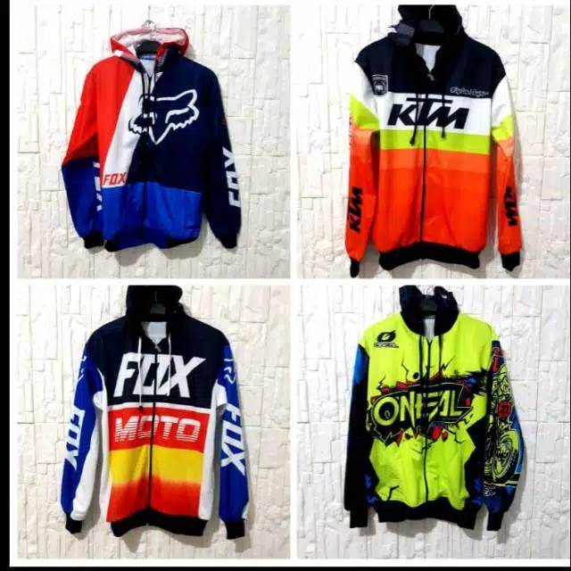 Jaket Hoodie Motor Cross Trail Full Print