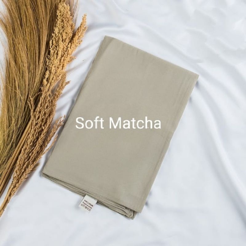 [175X75 CM] Jilbab Pashmina Polos Crepe Diamond Italiano Umama-Soft Matcha