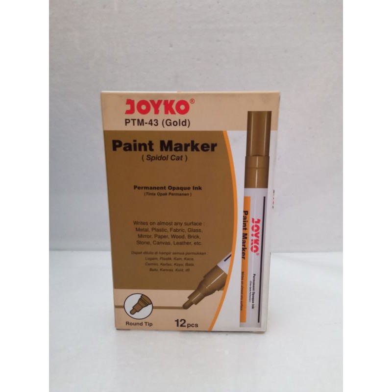 

spidol cat permanent JOYKO PAINT MARKER GOLD