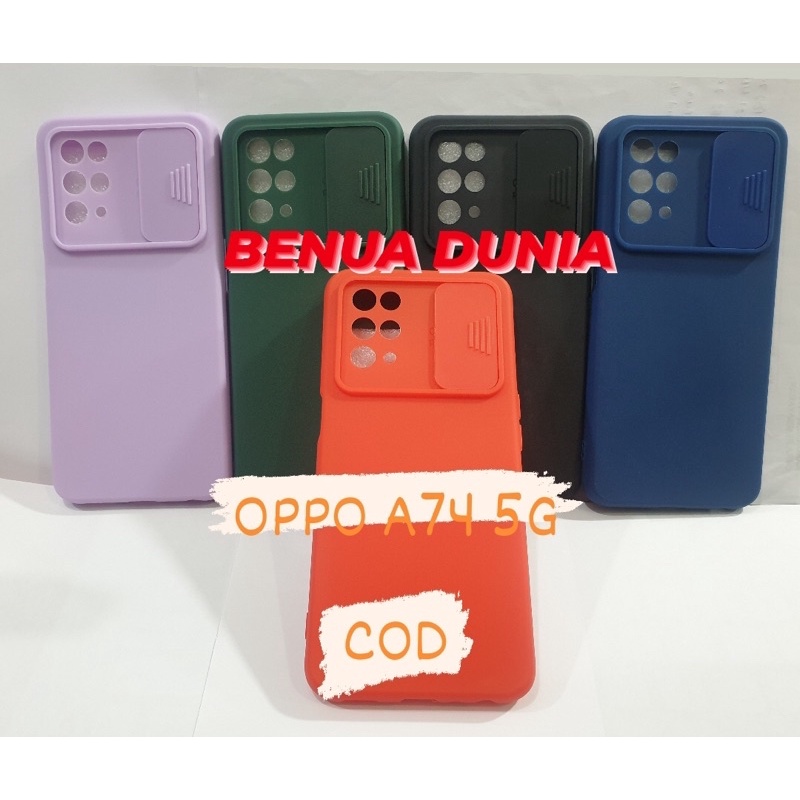 CASE SLIDE OPPO A74 5G - SLIDE CASE PELINDUNG KAMERA OPPO A74 5G - BENUA DUNIA