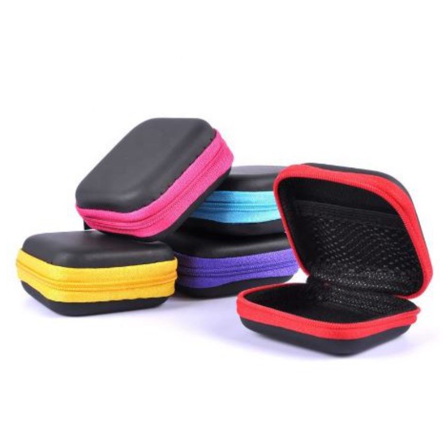 BAJ Travel Pouch Dompet Persegi Case Organizer Tempat Headset Koin Kunci Kotak Penyimpanan Charger Mini Serbaguna SS184