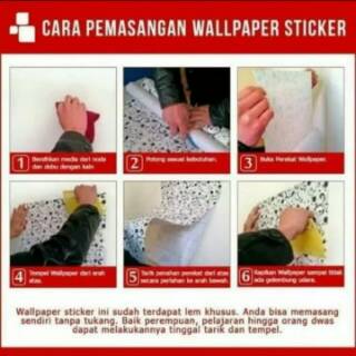  Grosir  murah wallpaper  sticker  dinding motip batik ulir 