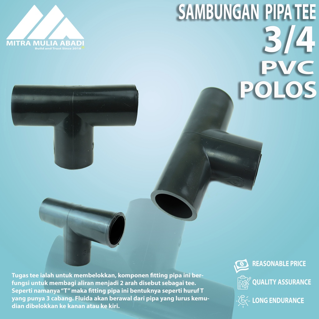 Tee PVC TS 3/4&quot; GREST PIPA SAMBUNGAN