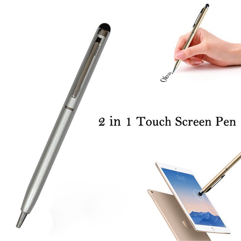 1 Pcs Pulpen Stylus Pen 2 in 1 Universal Pulpen Touch Screen Layar Sentuh Android Tablet