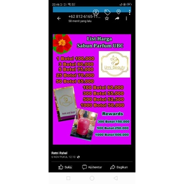 sabun parfum UBC by umi Alfatih