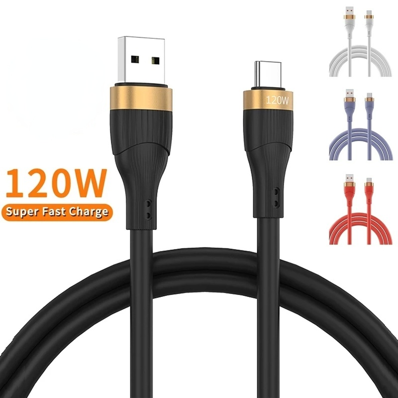 Kabel Data / Charger USB Tipe C 120W Ekstra Tebal Fast Charging