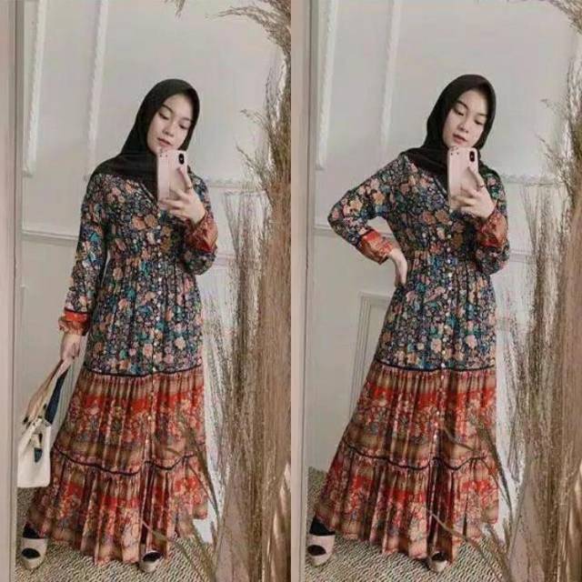 READY NEWWW ORI BANGKOK BUNGA MINI DRESS GOOD QUALITY