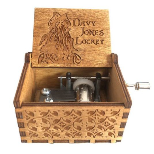 

Wooden music box Pirates of the caribbean - Davy Jones locket