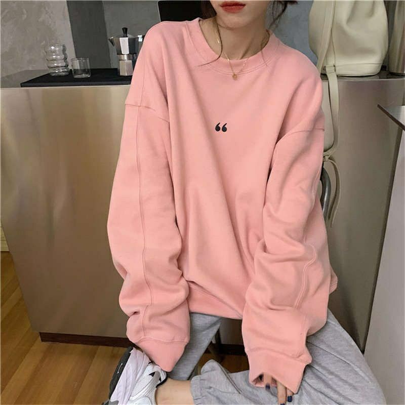 S - XXXXXXL(6XL) Sweater SIMPLE SYMBOL &quot; Sweatshirt Petik Crewneck Bigsize OVERSIZE Cute Wanita Pria Korean Style S M L XL 2XL 3XL 4XL 5XL 6XL Unisex