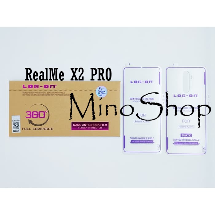 ANTISHOCK LOG ON REALME X2 PRO SCREEN PROTECTOR DEPAN&amp;BELAKANG - ANTIGORES JELLY