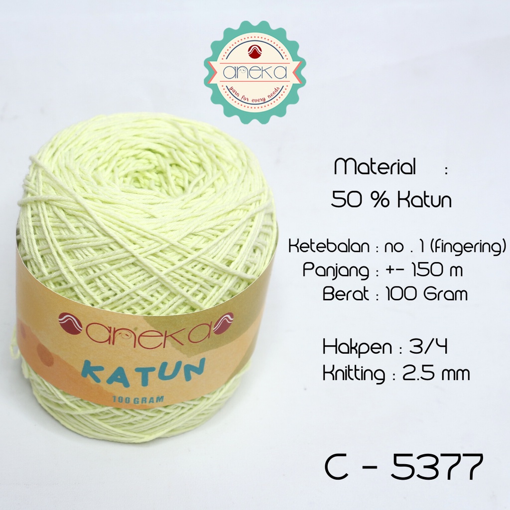 ANEKA - Benang Rajut Katun Polos - 5377