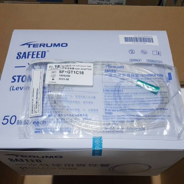 NGT TERUMO Fr 18 / Stomach Tube 18 Terumo / Selang Makan