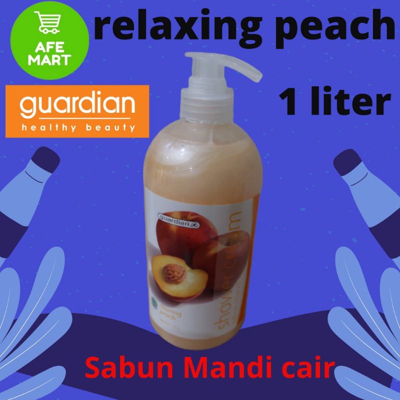 Sabun mandi cair guardian shower cream relaxing peach isi 1 liter