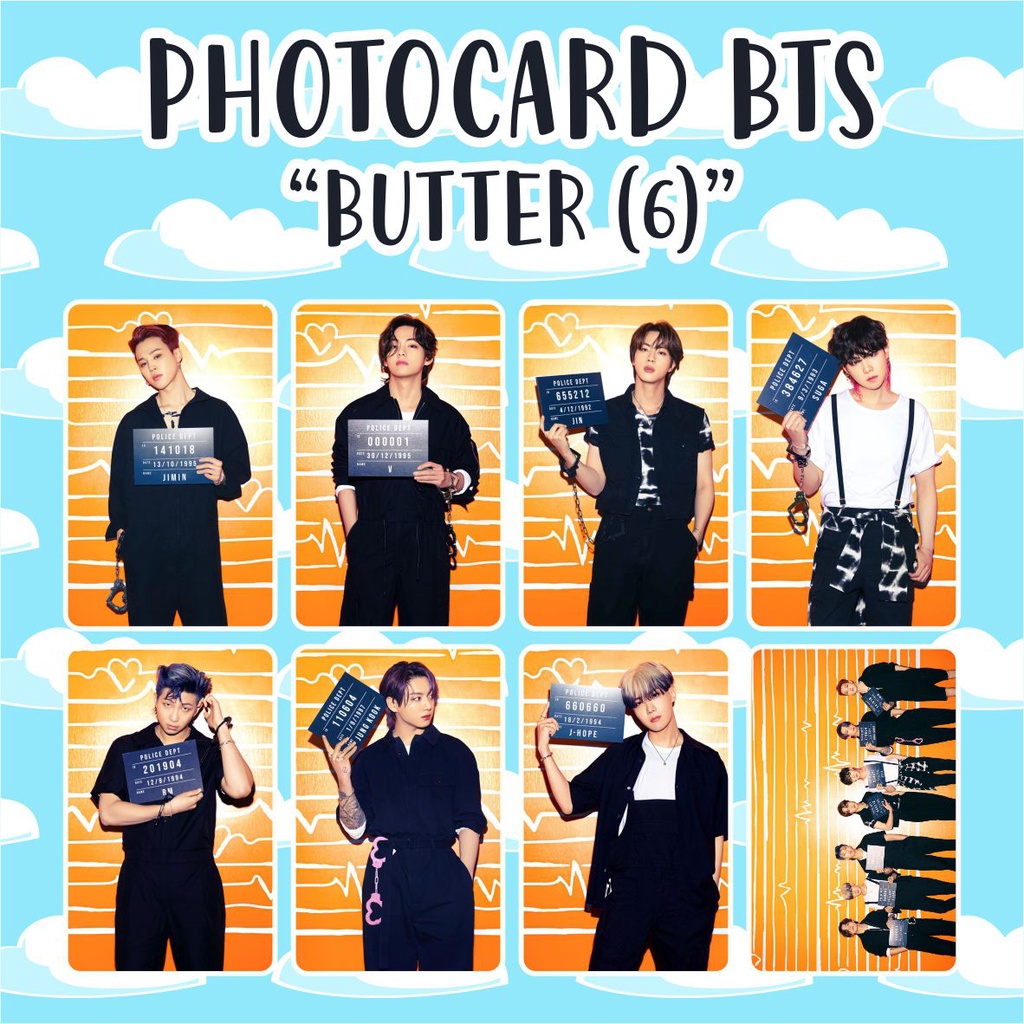 (READY STOCK) PHOTOCARD BTS BUTTER VER 1 6 7 8 - SOUVENIR KPOP MURAH UNOFFICIAL