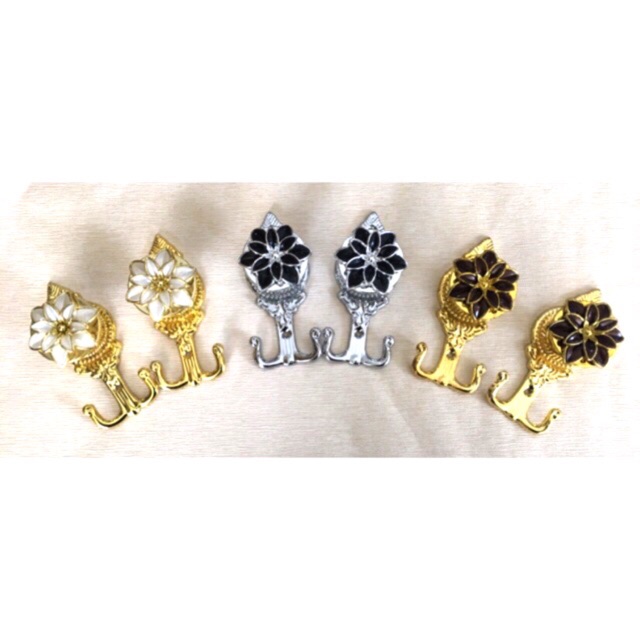 Hook / Tassel / Cantolan / Pengait Tali Gorden Curtain Gordyn Hordeng Bunga Melati Mewah