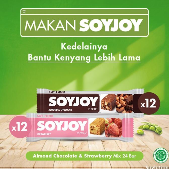 

SOYJOY ALMOND CHOCOLATE + STRAWBERRY Isi 24 Bar