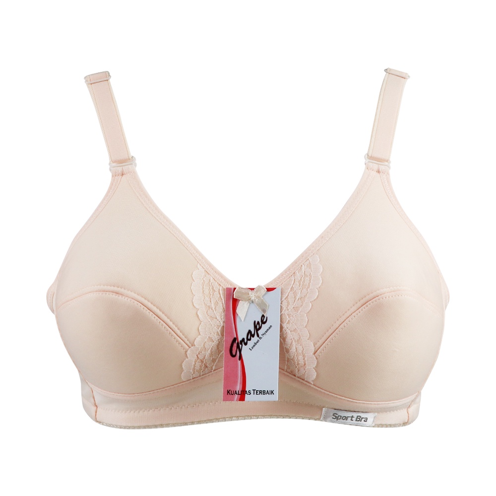 Grape - Basic Sport Bra Bh Olahraga Warna Polos Tanpa Kawat BH SBLR 014