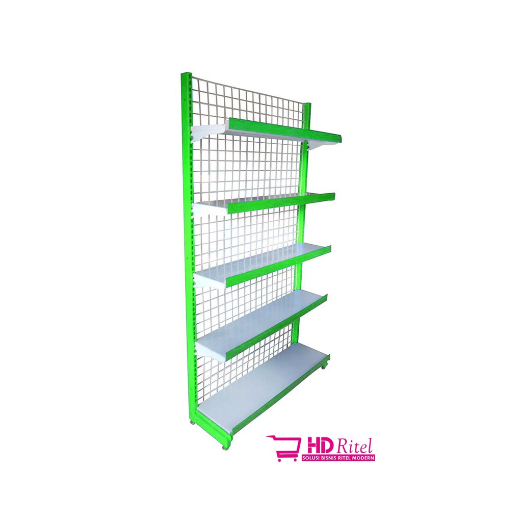 Rak Gondola Minimarket Single Gondola Starting Tipe PREMIUM Selving Leg 30 Atas 25 Rak Snack Tempat 
