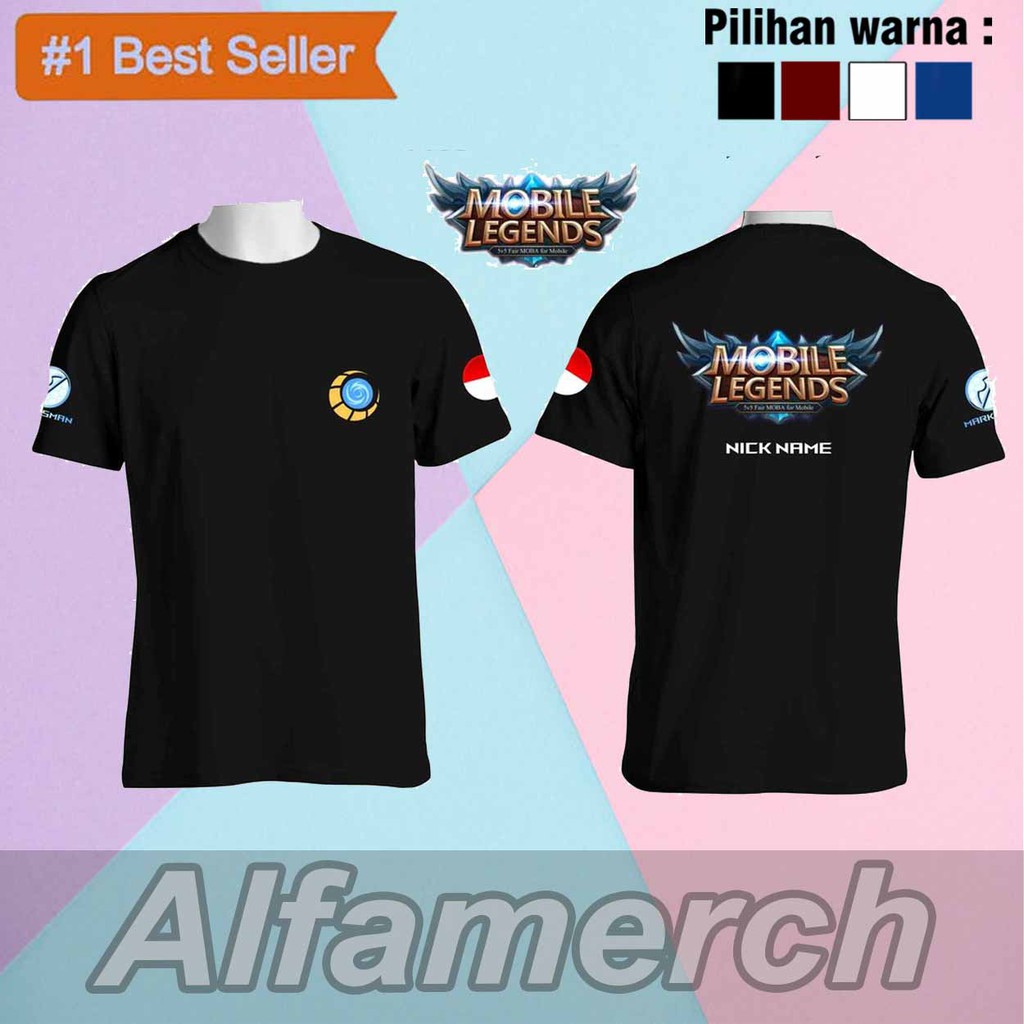 Baju Kaos Keren Pria Dan Wanita Mobile Legends Ml Moonton Alfamerch Terlaris Shopee Indonesia