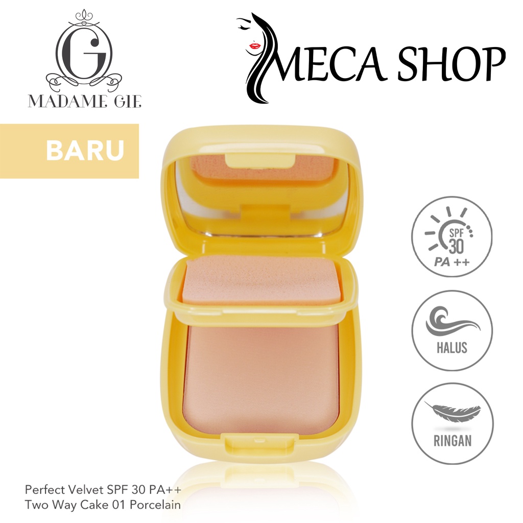 Madame Gie Total Cover BB Two Way Cake | SPF 30 | Perfect Velvet - Bedak Padat