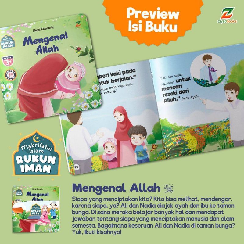 buku anak buku cerita rukun iman makrifatul Islam buku balita buku untuk usia 3 tahun