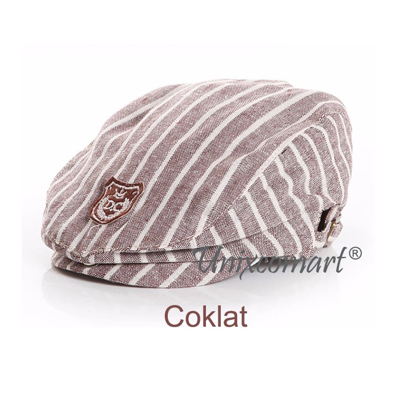 Topi BARET DC ANAK bayi Flat Cap Pelukis-Coklat