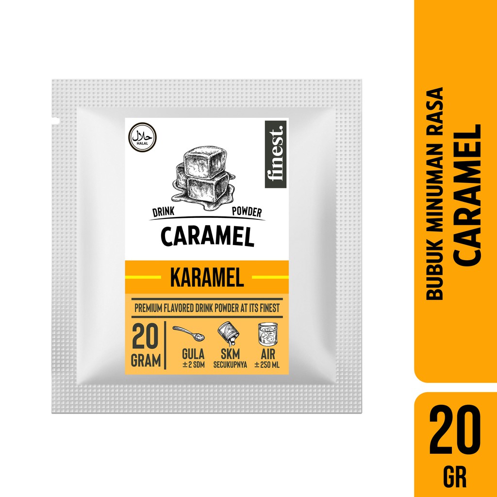 

Bubuk Minuman Rasa Karamel Drink Powder Kemasan Sachet 20 Gram