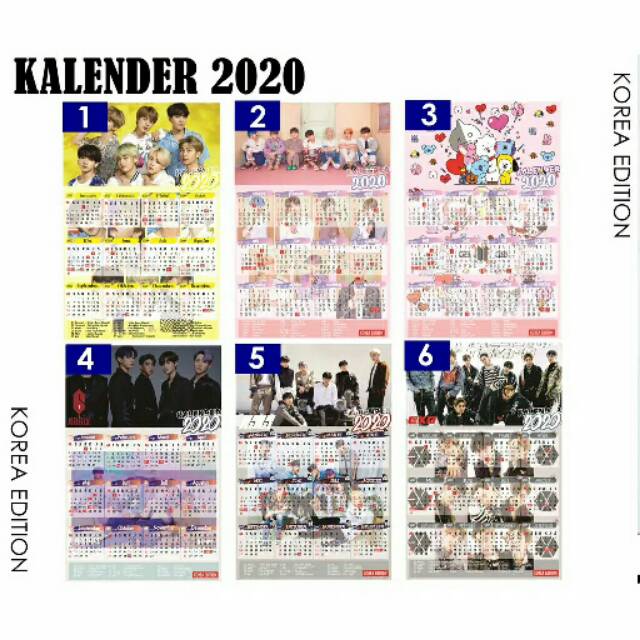 

Kalender Kpop 2020