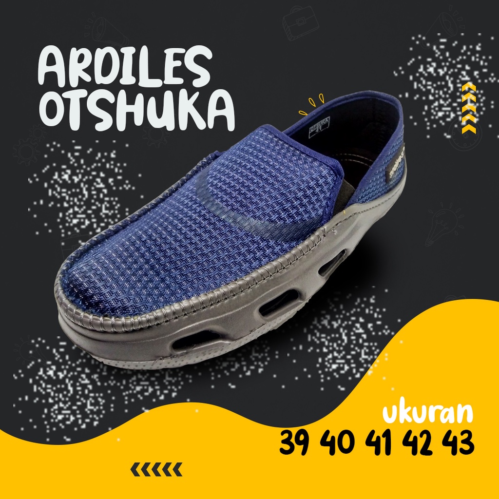 Sepatu Slipon Pria Original Ardiles Model OTSUKA - BIRU DAN COKLAT