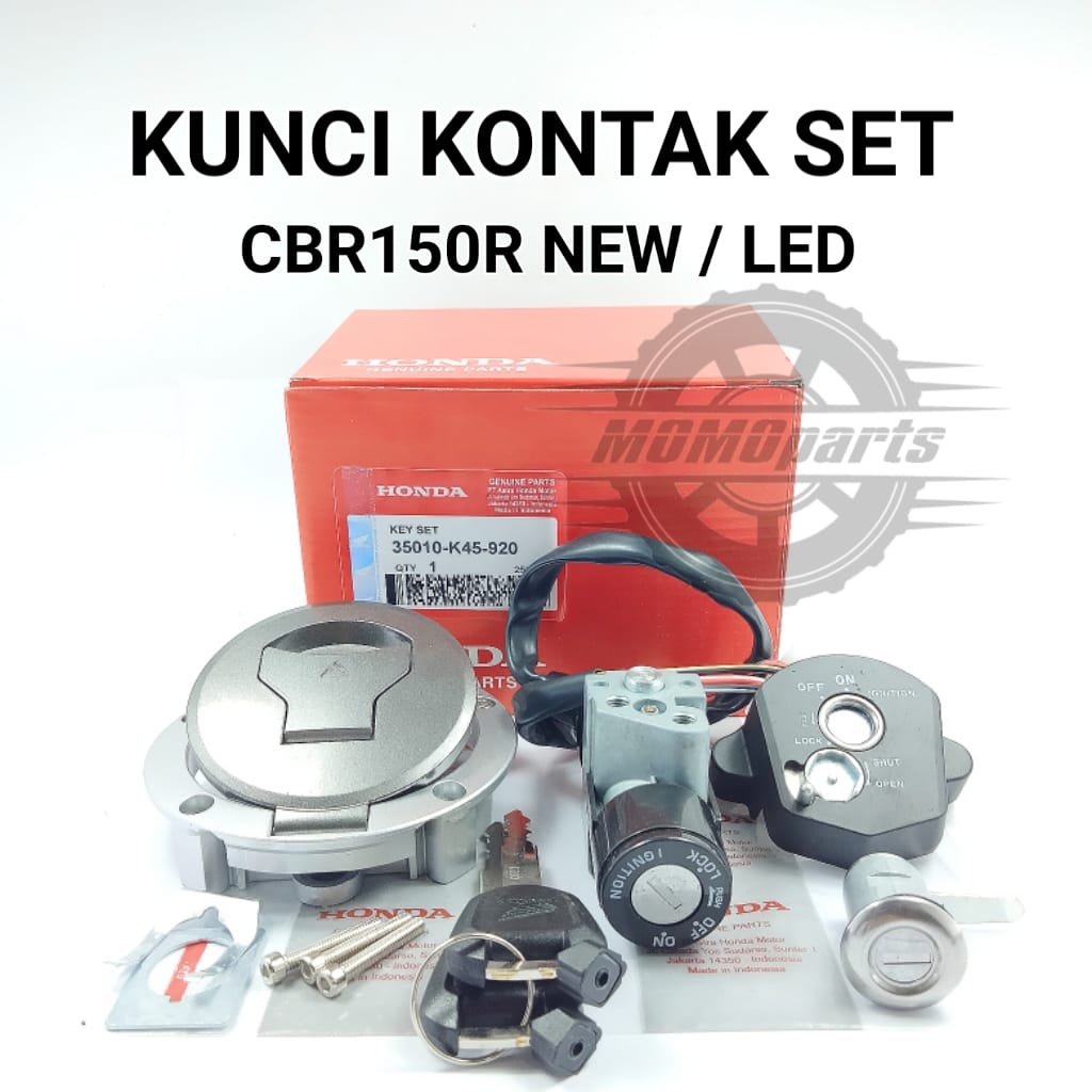 ORIGINAL KUNCI KONTAK 1 SET JOK DAN TUTUP TANGKI HONDA CBR150R NEW LED KUALITAS ASLI AHM ORI KEY SET