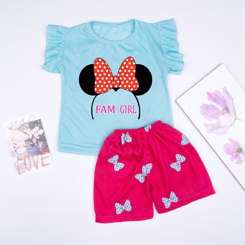 VS - SETELAN ANAK RUFFLE / SET BAJU ANAK CEWEK USIA 1- 8 TAHUN WONDERFUL EDITION