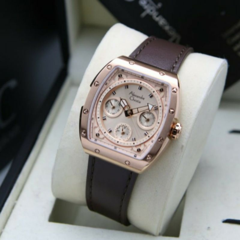 TERMURAH Jam Tangan Wanita Alexandre Christie AC 6411 AC6411 BF 6411BF 6411BFL Rosegold Full Dial Br