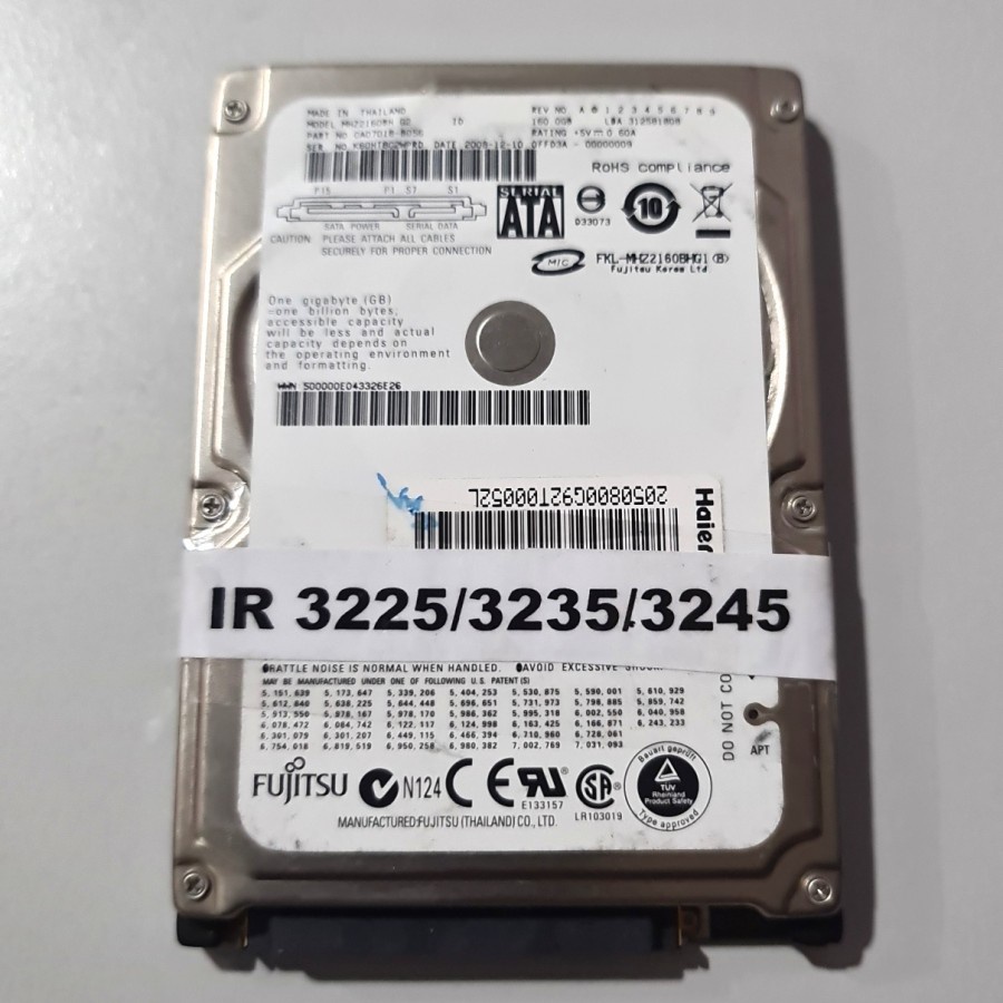 

HARDISK MESIN FOTOCOPY IR 3225 3235 3245
