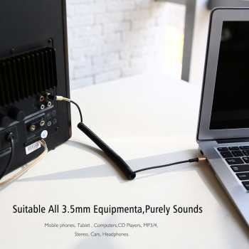 IDN - KABEL AUDIO AUX 3.5MM SPRING L JACK 1.5M - ZHY43938