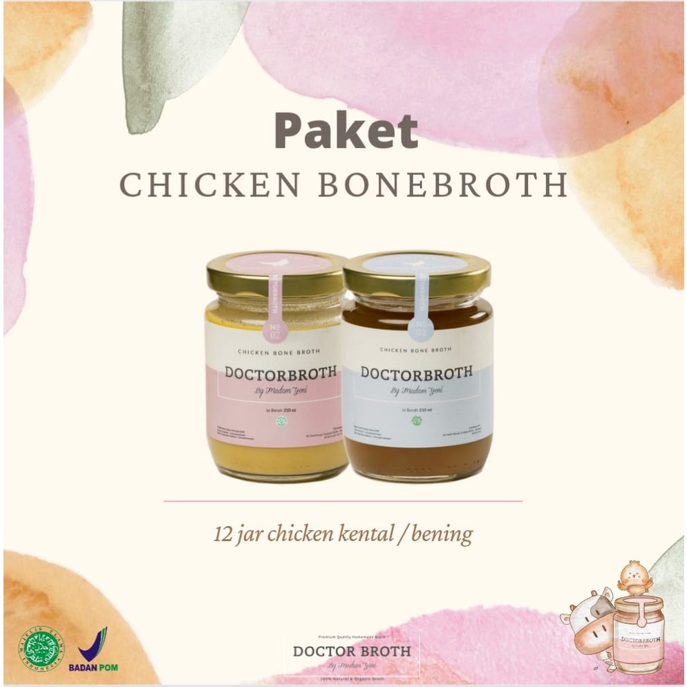 Paket 12 jar chicken bone broth