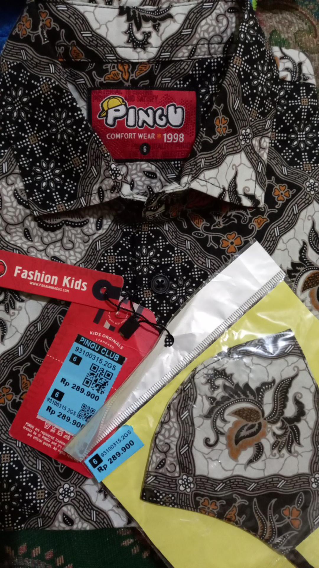 Pingu 93100315 Mi - Kemeja Batik Anak Laki-laki Lengan Pendek