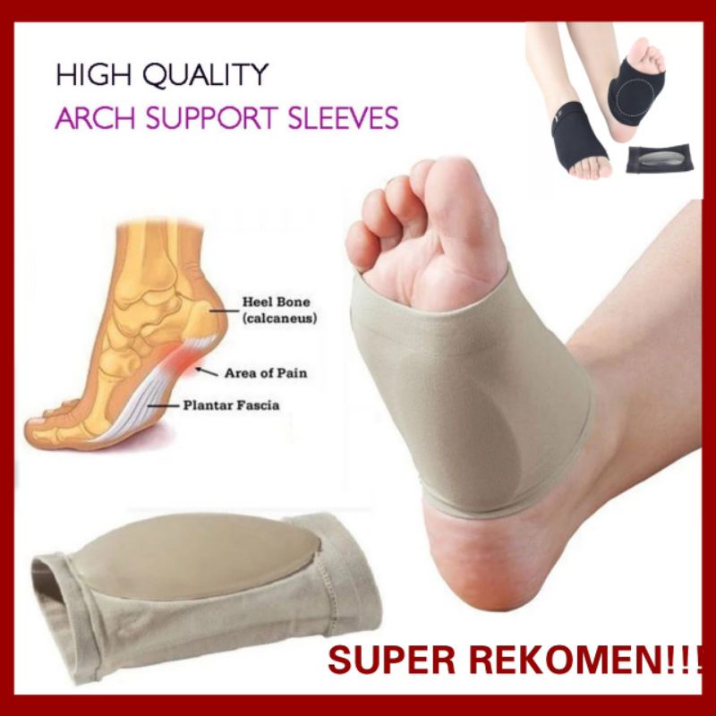 INSOLE ARCH FLAT FOOT CUSHION INSOLE KAKI DATAR INSOLE SILICON