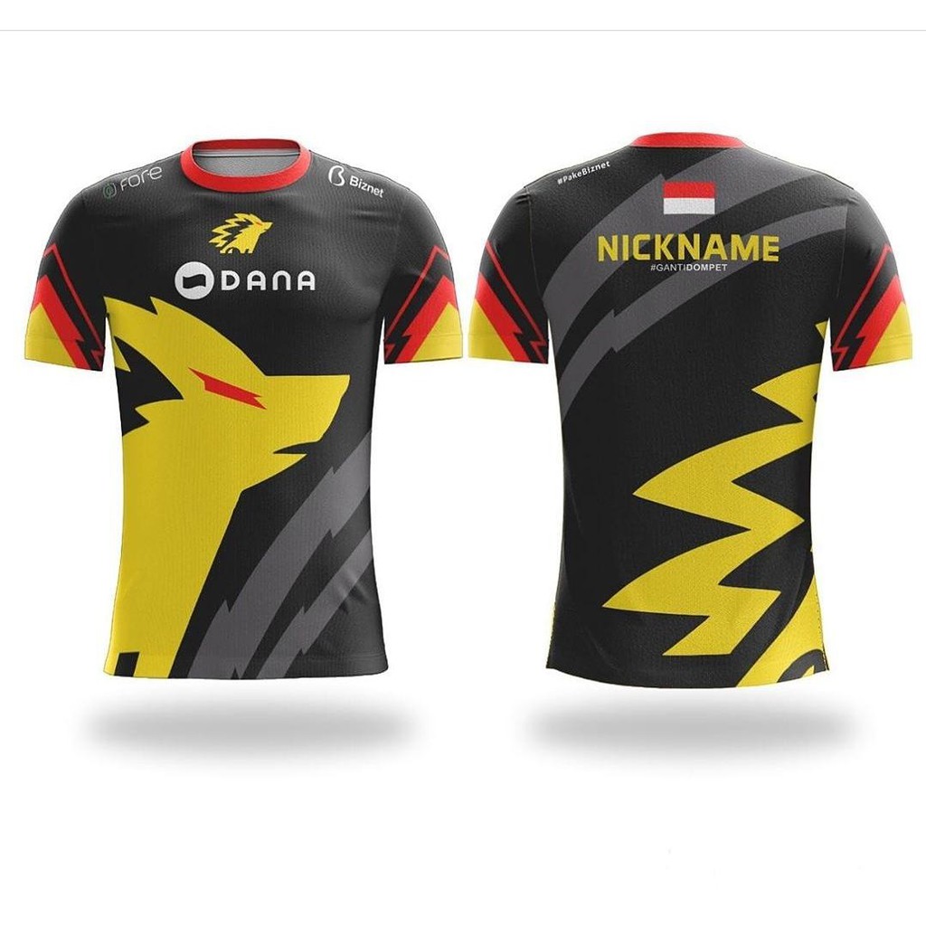 Jersey Onic 2020 Black - kaos gaming dota ml freefire