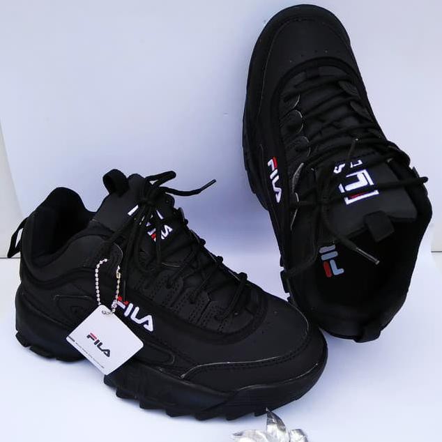 ❤️ #ON SALE❤️ SEPATU SEKOLAH / SEPATU KULIAH FILA HITAM PRIA WANITA ,SEPATU PEREMPUAN SEPATU