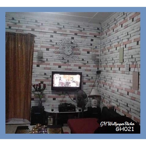 Wallpaper Motif Wallpaper dinding Wallpaper Stiker wallpaper 3D ukuran 45cm X 9meter